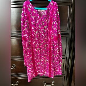 Wonderly Girls Dress flowery Purple with velvety purple designs